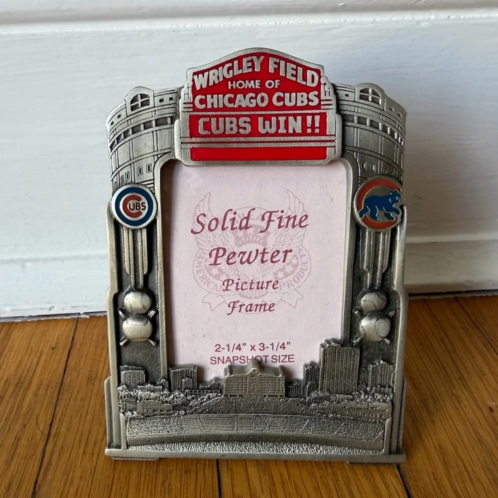 Wrigley Field Chicago Cubs Solid Pewter Picture Frame Vintage
